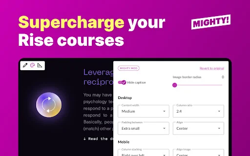 Mighty! para Articulate Rise 360 – Transforme Seus Cursos Hoje - Screenshot 1