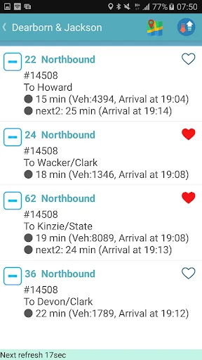 Chicago Bus Tracker: Rastreie Ônibus e Trens CTA em Tempo Real - Screenshot 5