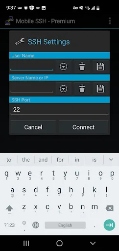 Mobile SSH (Premium) – Gerencie seus servidores com facilidade - Screenshot 1