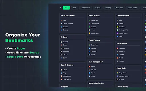 LumiList – Gerenciador de Favoritos Inteligente para Chrome - Screenshot 1