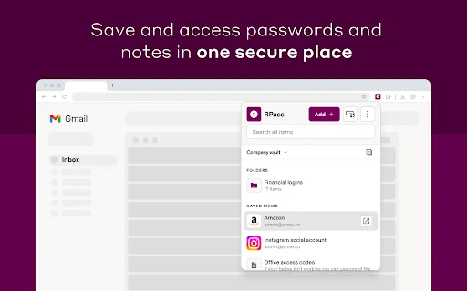 RPass: Gerenciador de Senhas Seguro para Empresas – Download - Screenshot 1