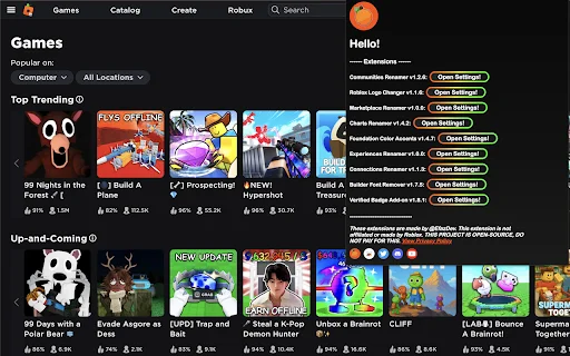 Efaz’s Roblox Extension: Personalize o Roblox como nunca antes - Screenshot 2