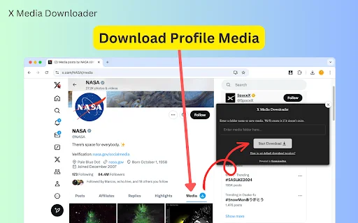 X Media Downloader: Baixe Vídeos e Fotos do Twitter Facilmente - Screenshot 1