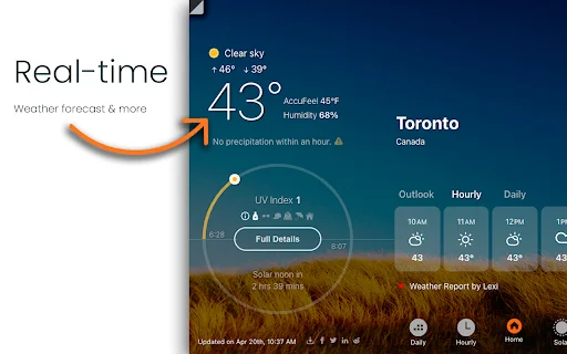 UV Weather: Previsão do Tempo Precisa e Radar ao Vivo no Navegador - Screenshot 1