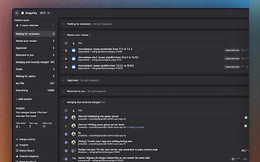 Graphite: Otimize seu fluxo de Pull Requests no GitHub - Screenshot 1