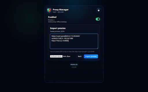 Proxy Manager: Gerencie e Alterne Proxies no Navegador Facilmente - Screenshot 3