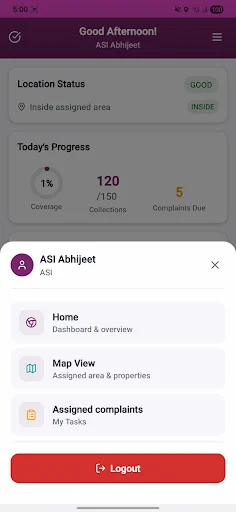Download MCG HARYANA: Monitoramento Sanitário em Tempo Real - Screenshot 3