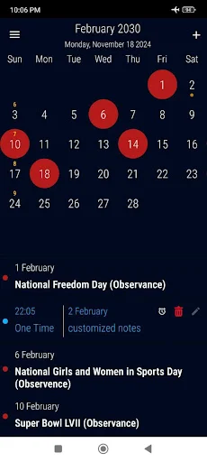 Baixe o US Calendar 2026: Calendário Completo com Feriados - Screenshot 6