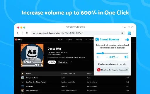 Sound Booster: Aumente o Volume do Navegador em até 600% - Screenshot 2