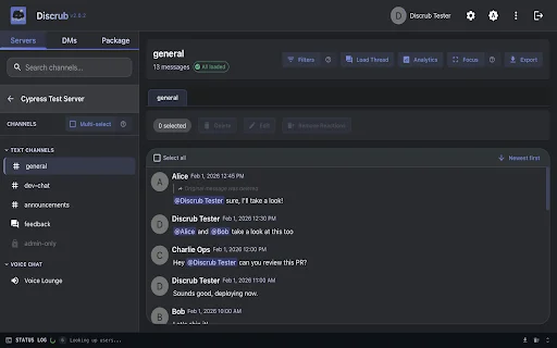 Discrub – Gerencie e Exporte Mensagens do Discord com Facilidade - Screenshot 1