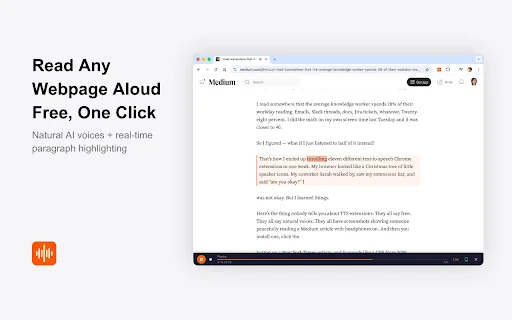 CastReader: Leitura de PDF e Artigos com Voz IA Natural Gratuita - Screenshot 1