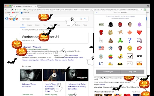 Make it Rain: Crie Chuvas Personalizadas no seu Navegador - Screenshot 2